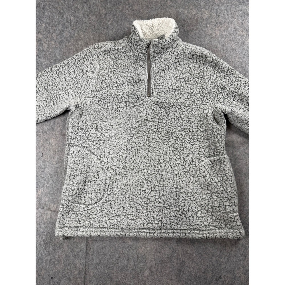 Love Tree Sherpa Fleece Pullover Women 3X Grey Quarter Zip Fuzzy Cozy Jacket